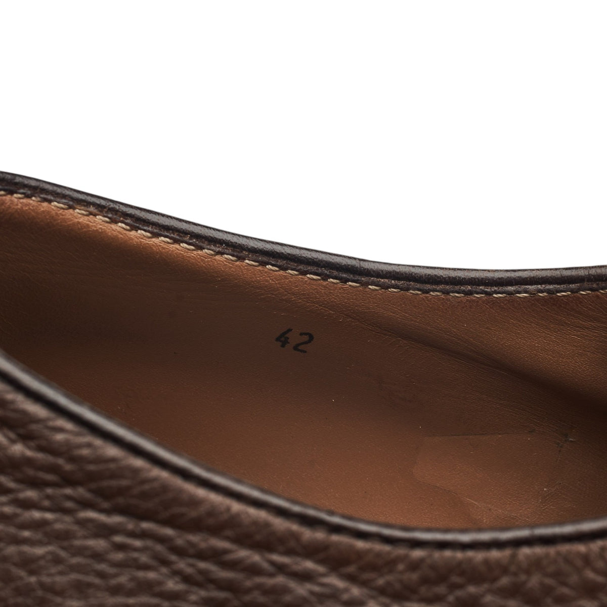 Dark Brown Grain Leather Derby UK 8 EU 42
