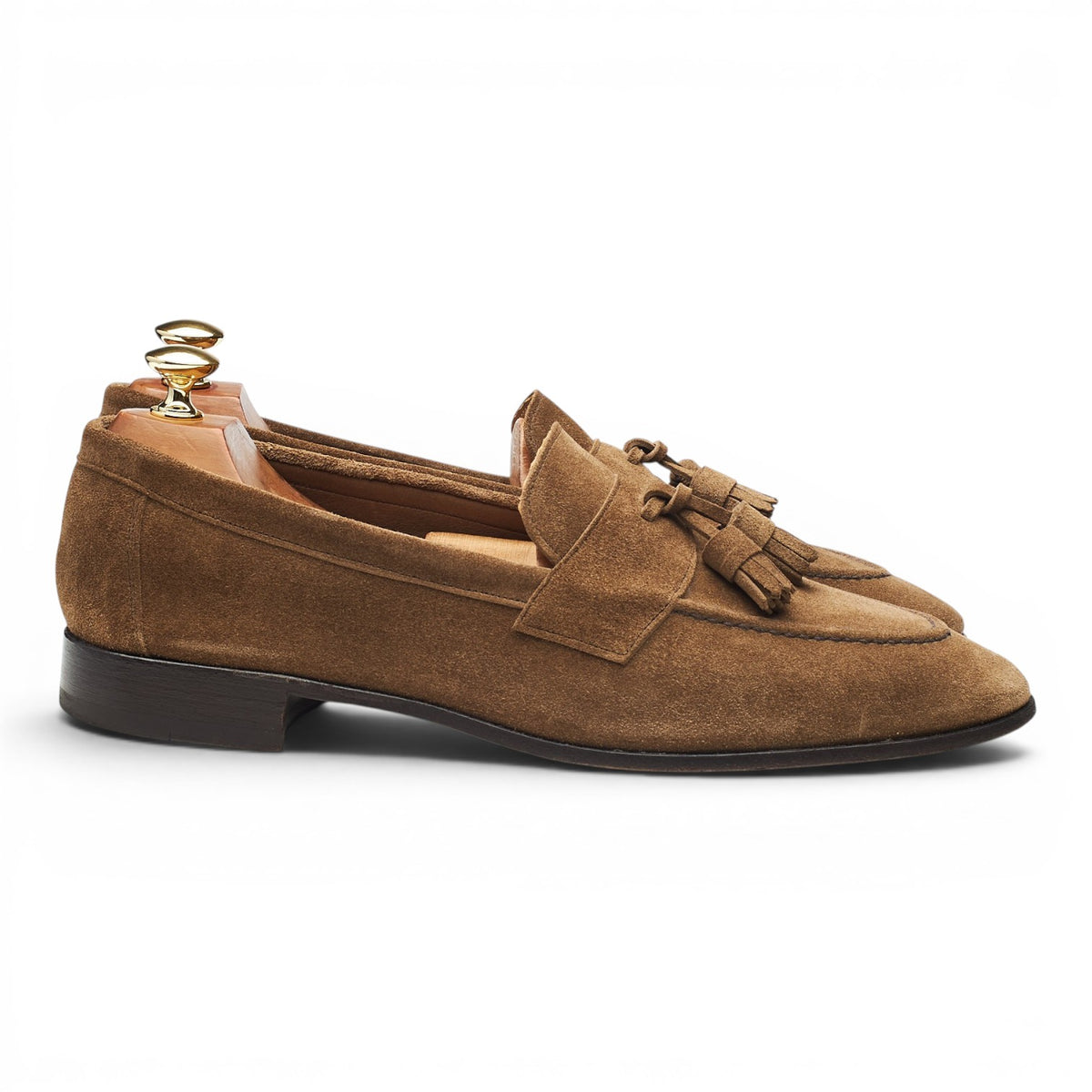 'Timothy II' Light Brown Suede Tassel Loafers UK 9 F