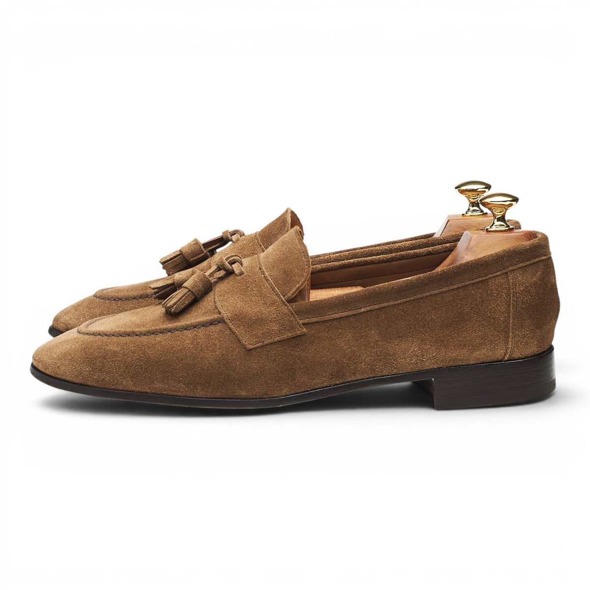 'Timothy II' Light Brown Suede Tassel Loafers UK 9 F