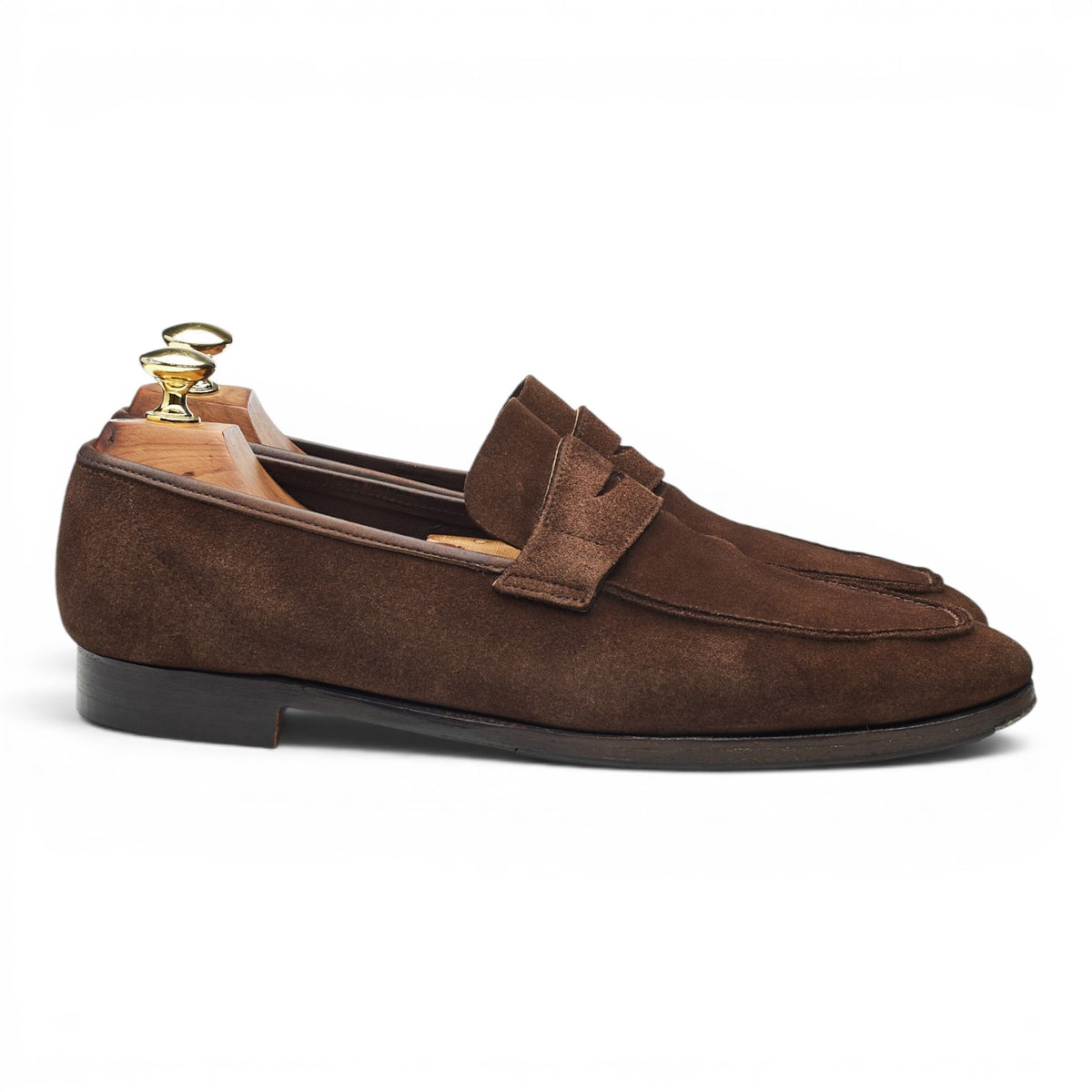 'George' Dark Brown Suede Loafers UK 6.5 E
