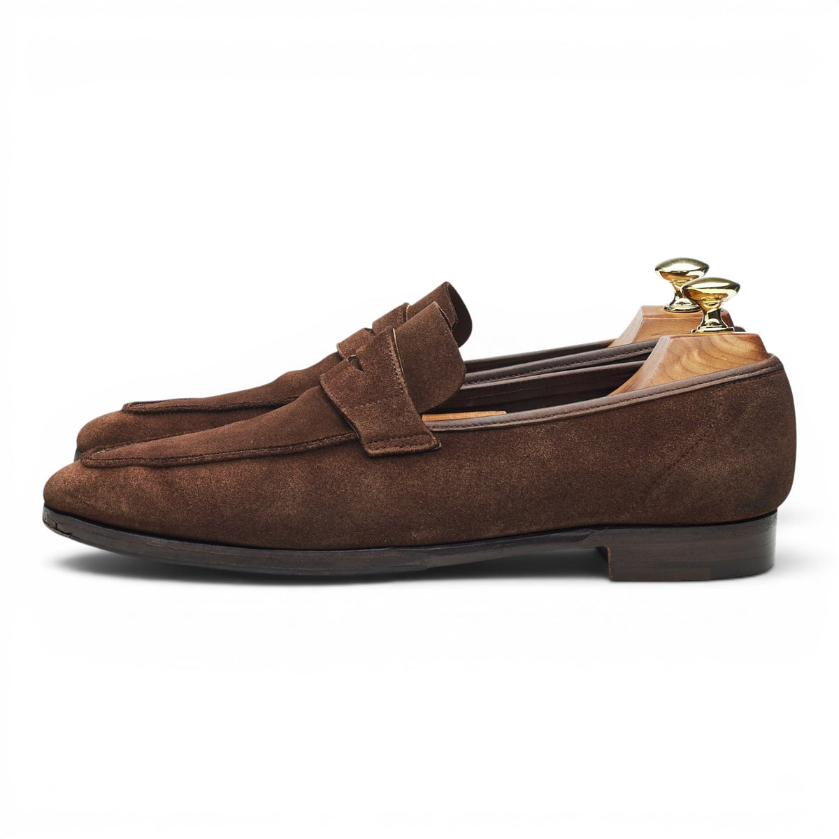 'George' Dark Brown Suede Loafers UK 6.5 E