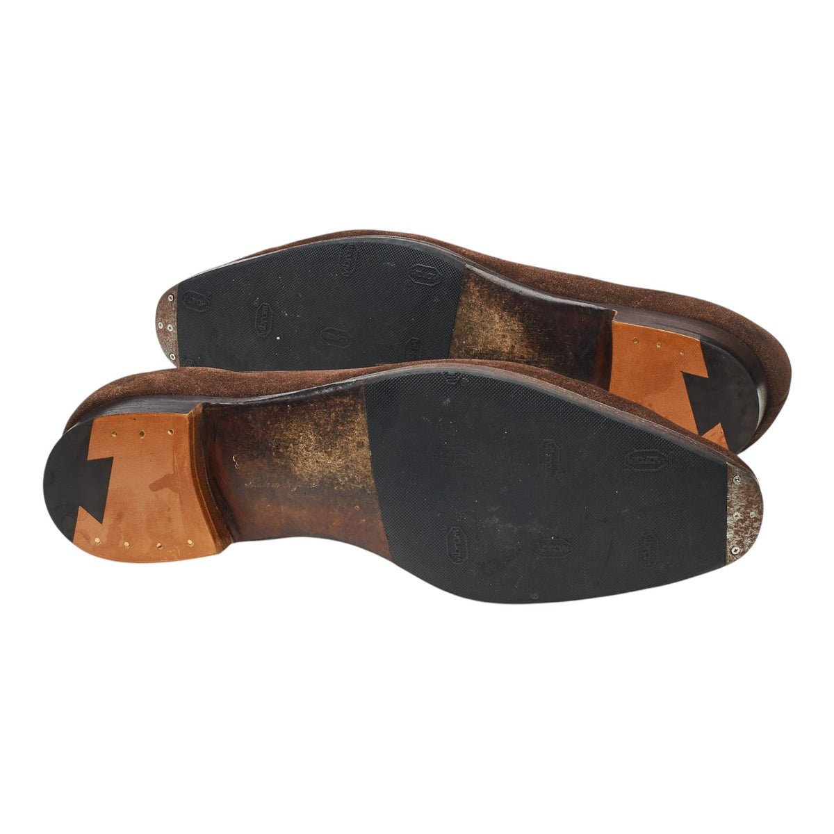 'George' Dark Brown Suede Loafers UK 6.5 E