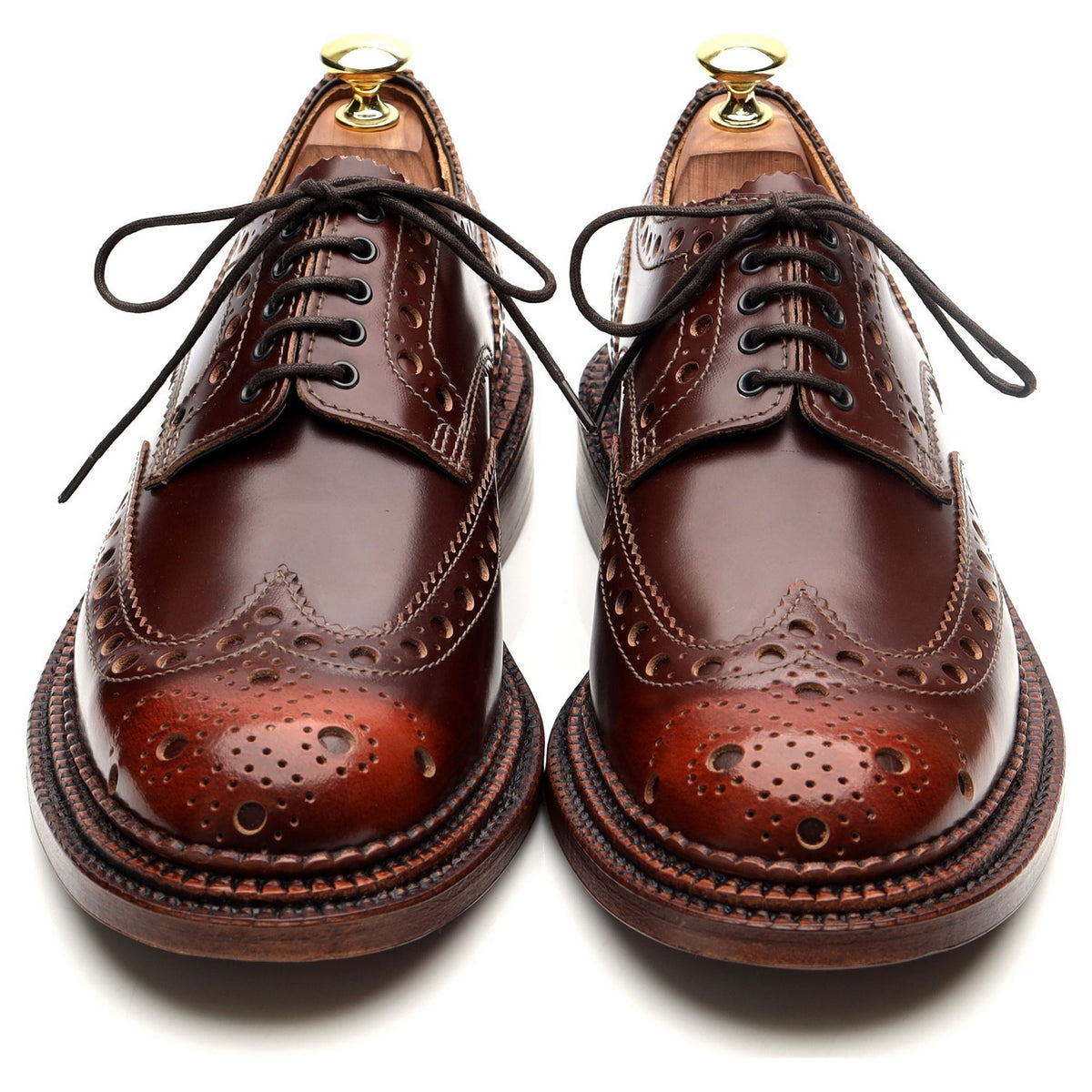 &#39;Archie&#39; Triple Welt Brown Leather Brogue UK 7 G