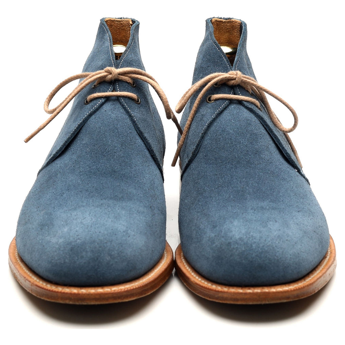 &#39;Sahara&#39; Blue Suede Chukka Boots UK 8.5 F