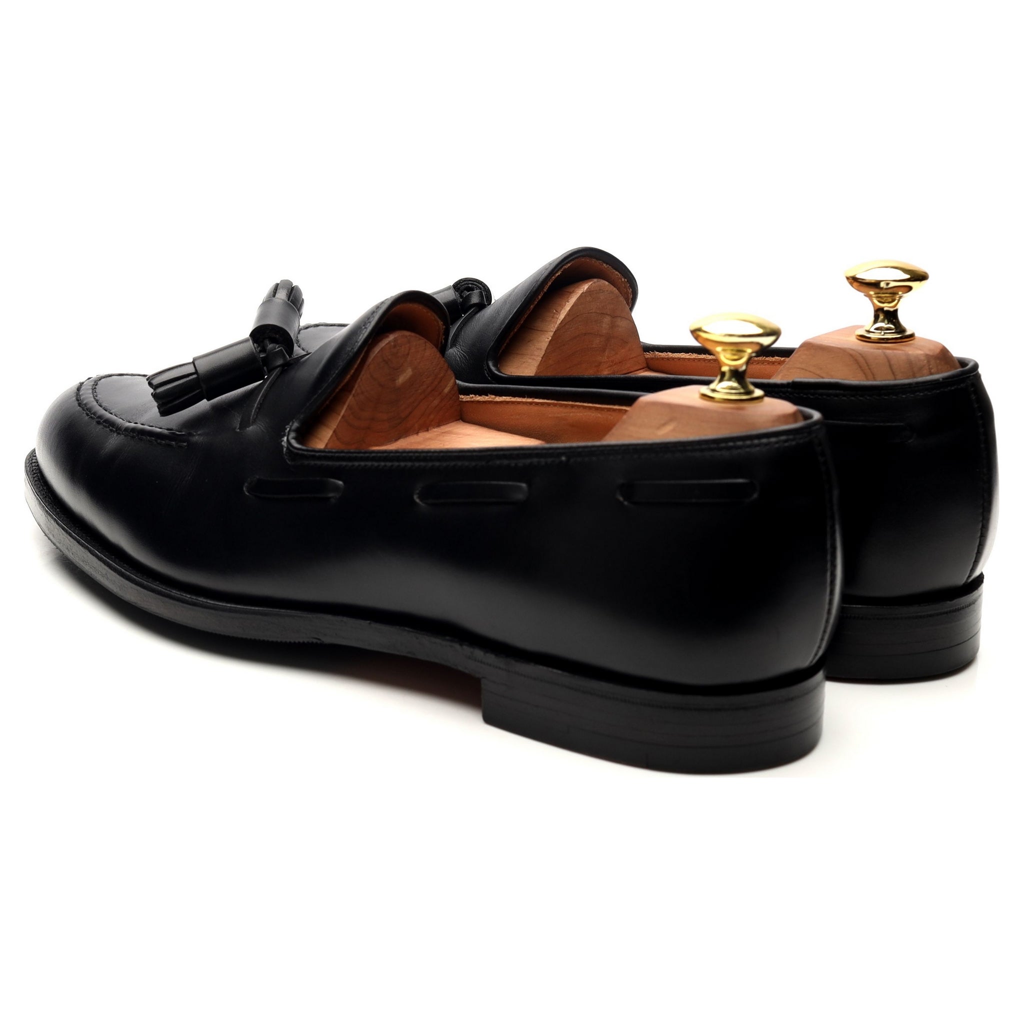 Cavendish 2' Black Leather Tassel Loafers UK 8 E - Abbot's Shoes