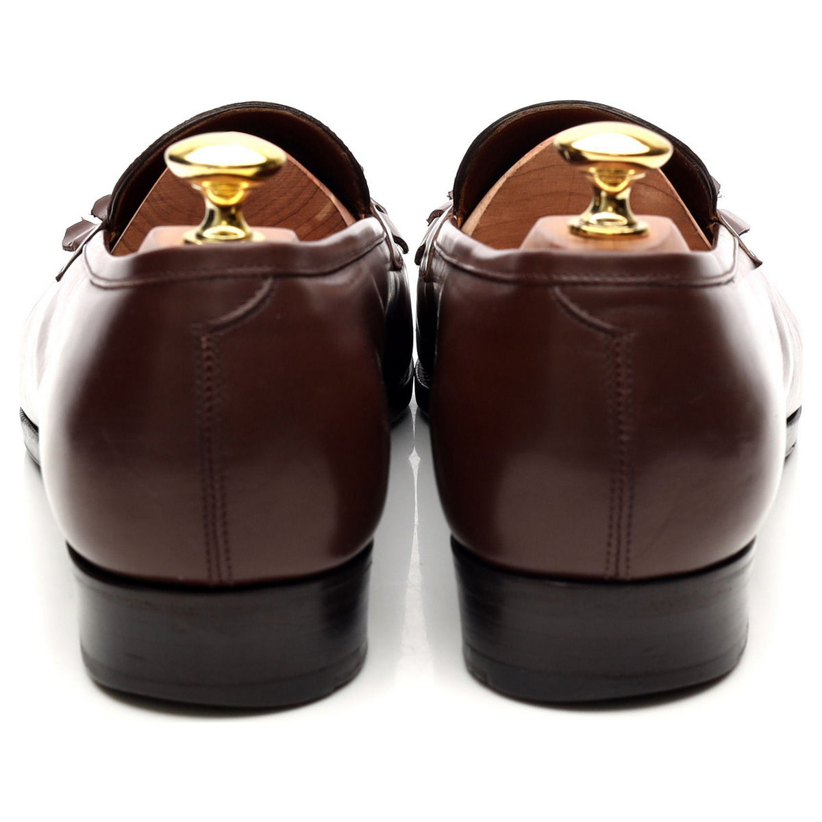 &#39;Birley&#39; Brown Leather Fringe Loafers UK 9 D