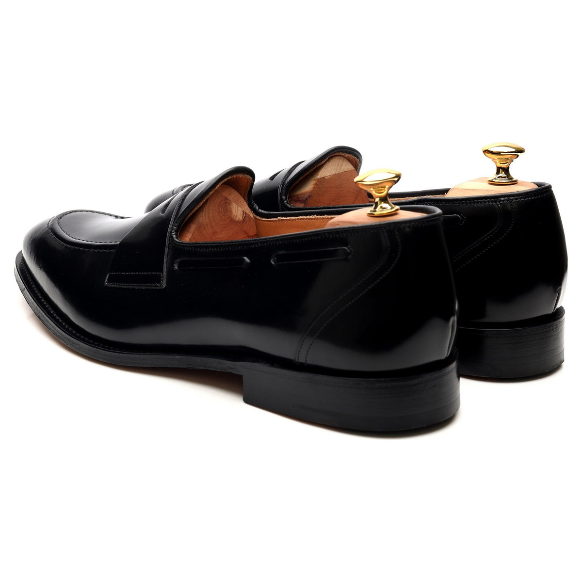 &#39;Widnes&#39; Black Leather Loafers UK 11 G