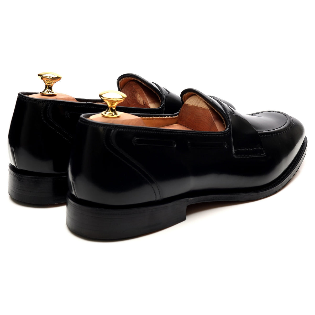 &#39;Widnes&#39; Black Leather Loafers UK 11 G