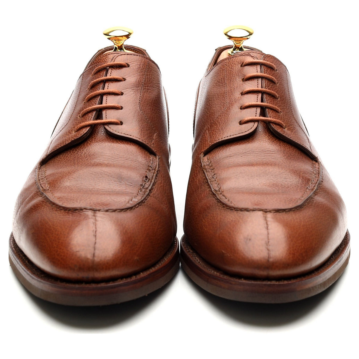 &#39;Chambord&#39; Tan Brown Leather Split Toe Derby UK 11 E