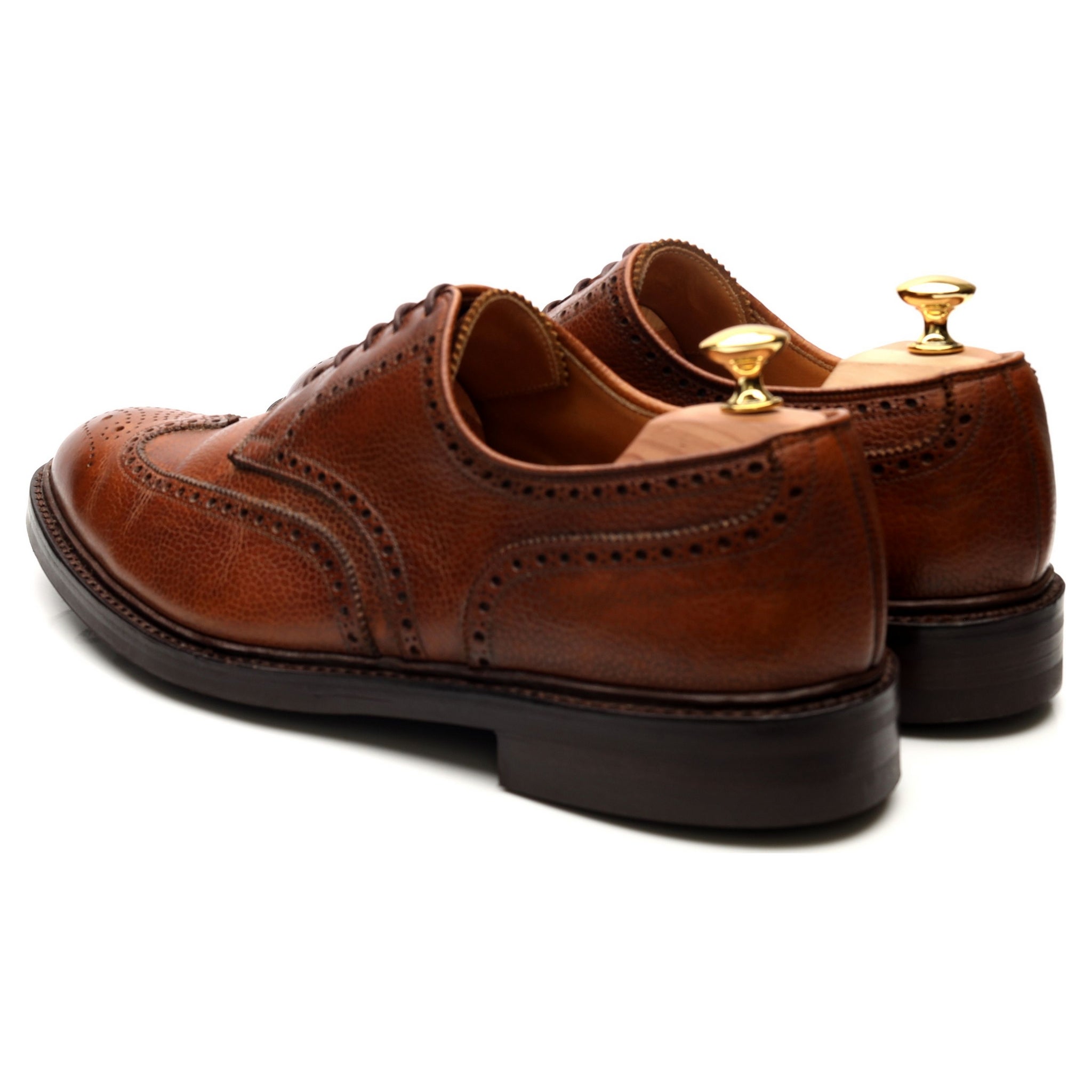 Crockett & Jones Pembroke Black Scotch Grain Calf Derby Shoe