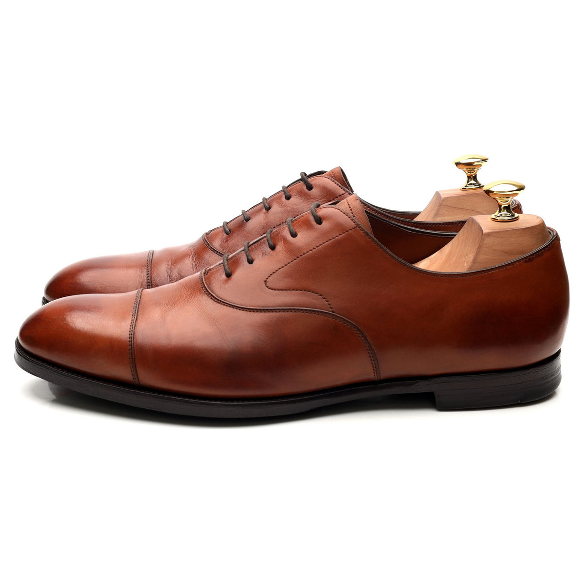 &#39;Chelsea&#39; Tan Brown Leather Oxford UK 10.5 D