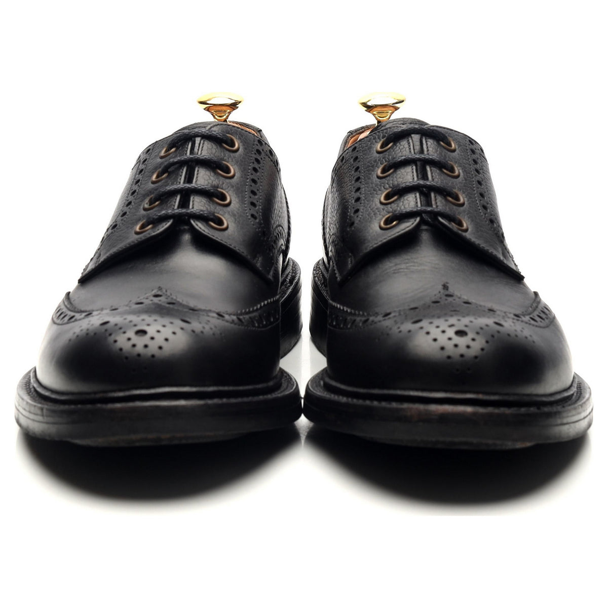 Hoggs Of Fife &#39;Muirfield&#39; Black Leather Derby Brogues UK 8.5 G