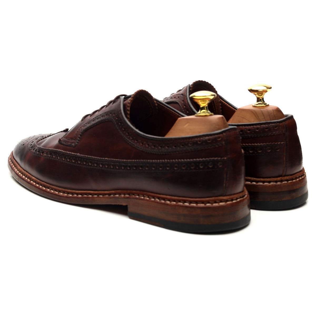 &#39;97877&#39; Burgundy Leather Derby Brogues UK 8 US 8.5 D