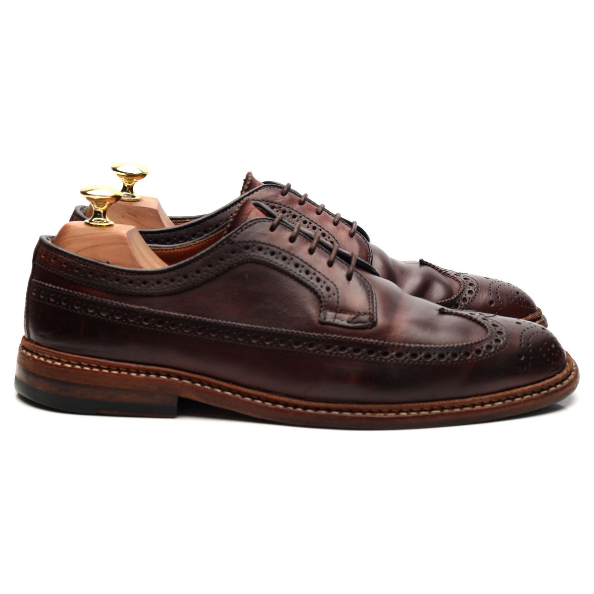 &#39;97877&#39; Burgundy Leather Derby Brogues UK 8 US 8.5 D