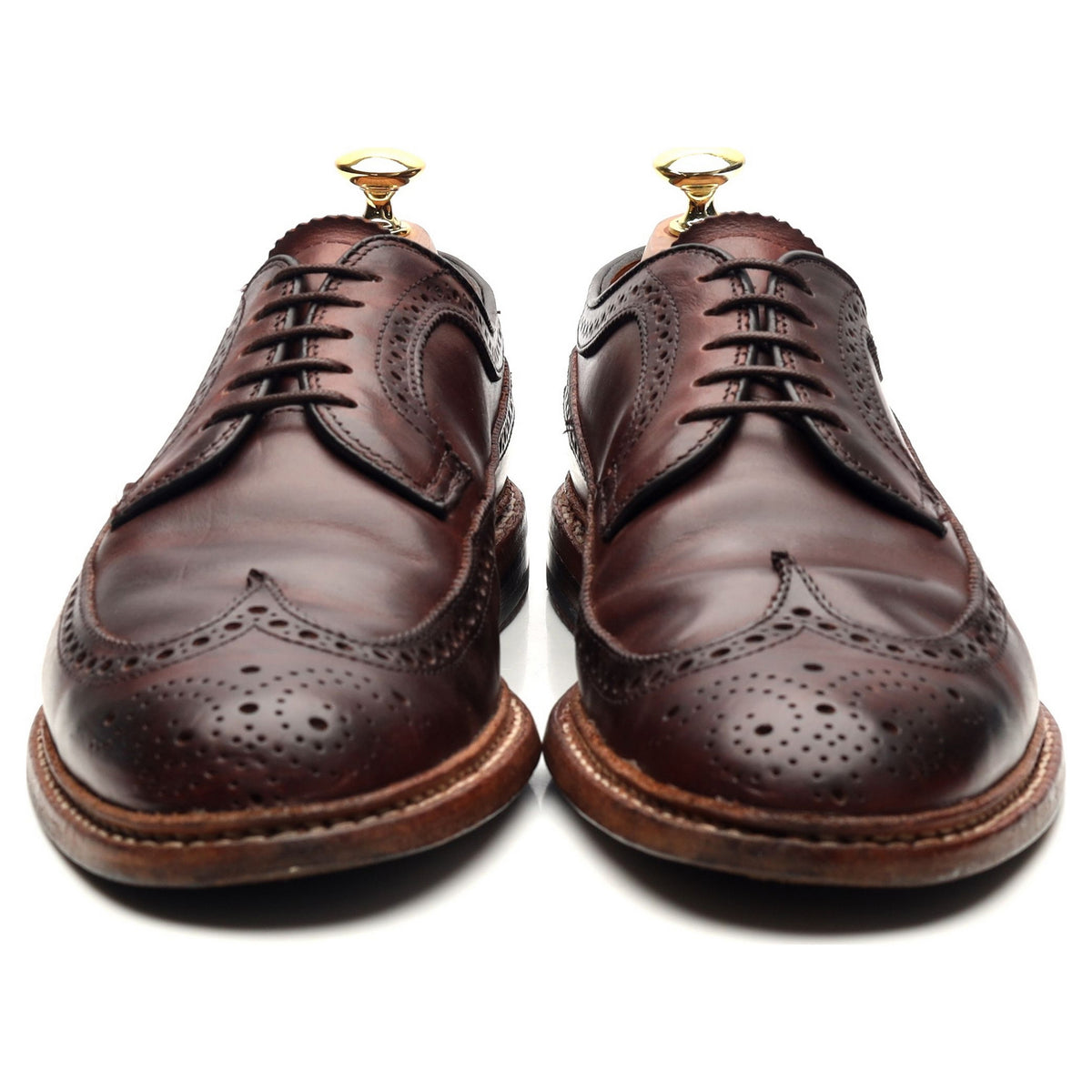 &#39;97877&#39; Burgundy Leather Derby Brogues UK 8 US 8.5 D