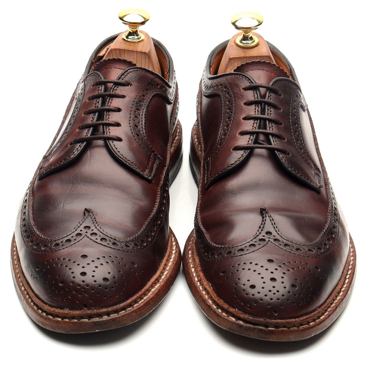 &#39;97877&#39; Burgundy Leather Derby Brogues UK 8 US 8.5 D