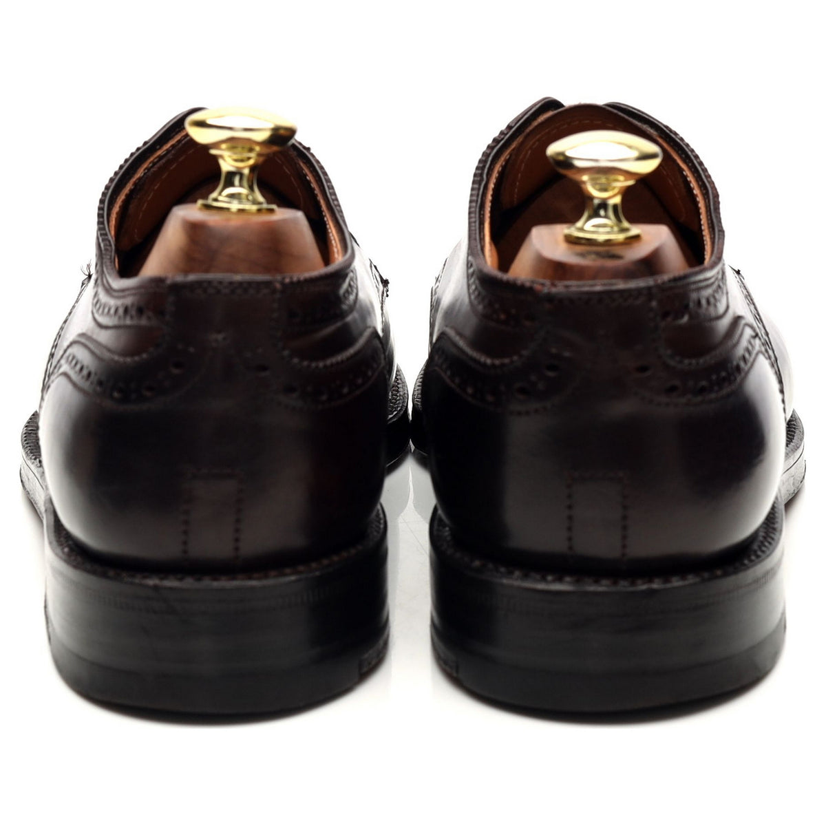 &#39;02145&#39; Burgundy Cordovan Leather Derby Brogues UK 7 US 8 D