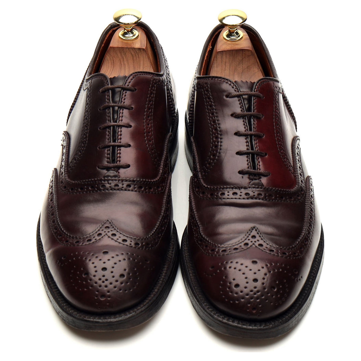 &#39;974&#39; Burgundy Cordovan Leather Oxford Brogues UK 7 US 8 D
