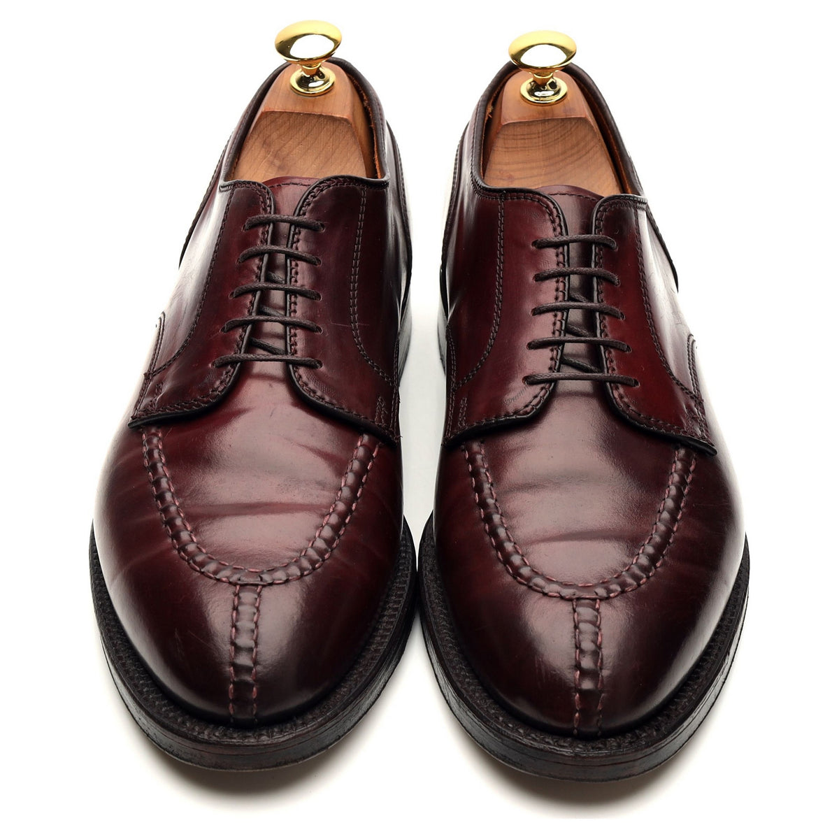 &#39;2210&#39; Burgundy Cordovan Leather Split Toe Derby UK 7 US 8 D