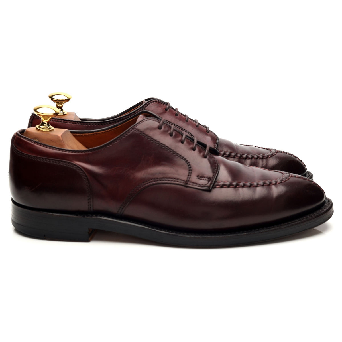 &#39;2210&#39; Burgundy Cordovan Leather Split Toe Derby UK 7 US 8 D