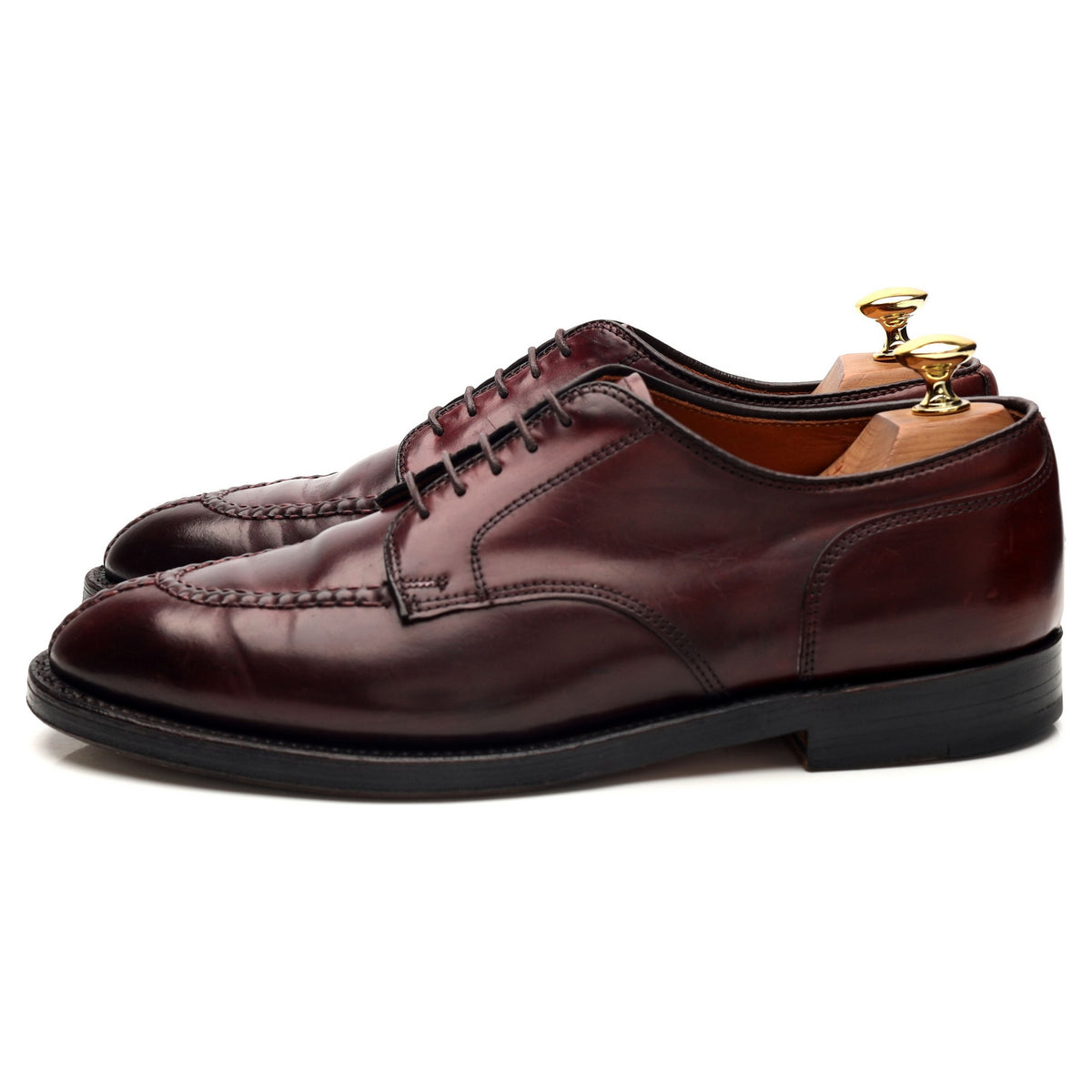 &#39;2210&#39; Burgundy Cordovan Leather Split Toe Derby UK 7 US 8 D