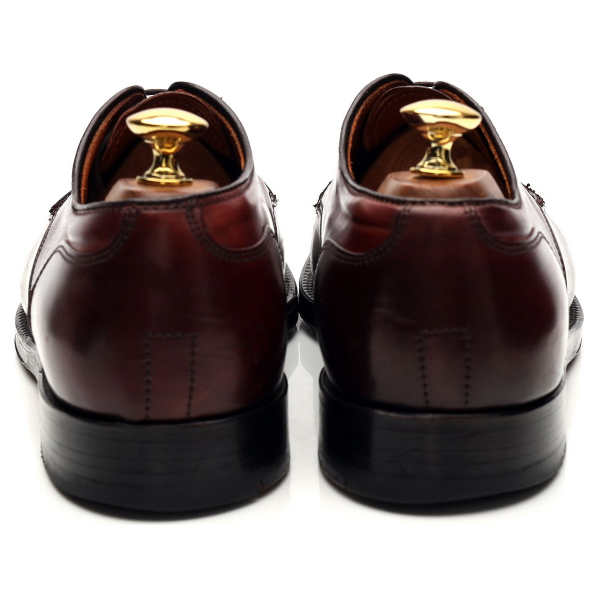 &#39;2210&#39; Burgundy Cordovan Leather Split Toe Derby UK 7 US 8 D