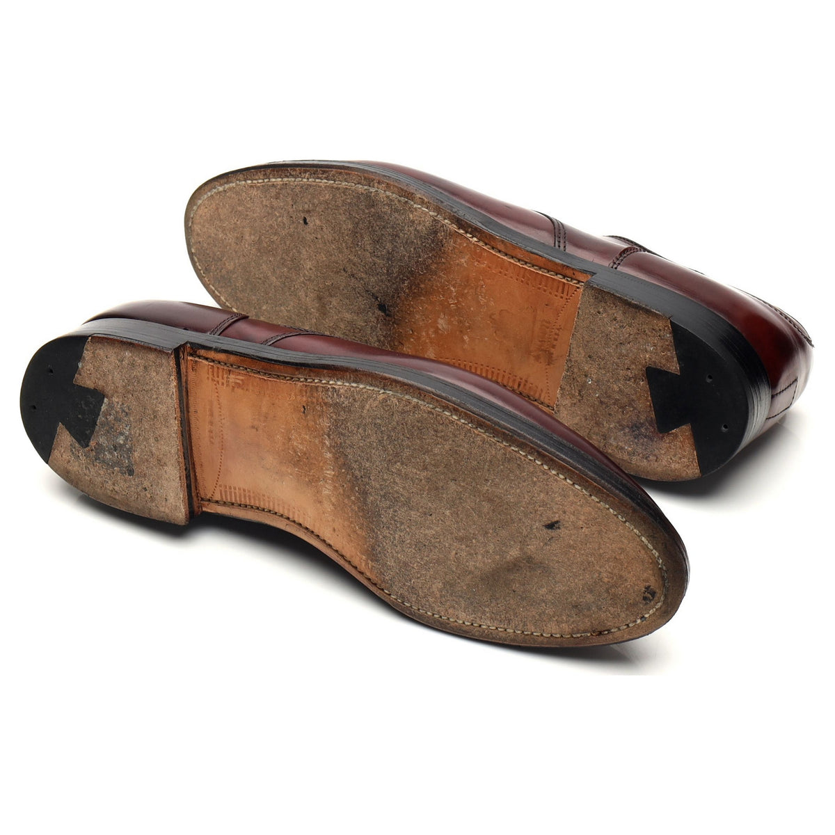 &#39;2210&#39; Burgundy Cordovan Leather Split Toe Derby UK 7 US 8 D