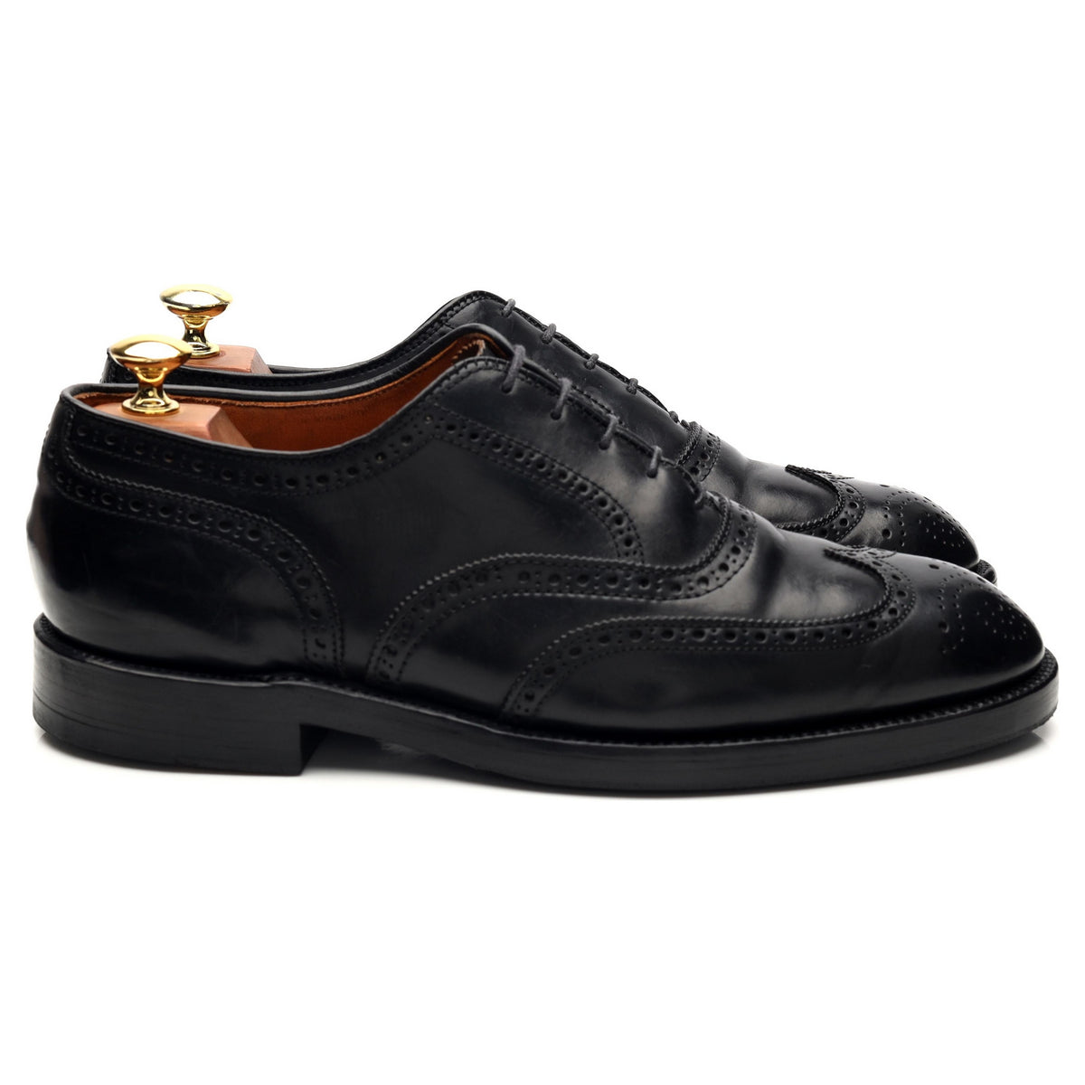 &#39;9741&#39; Black Cordovan Leather Oxford Brogues UK 7 US 8 D