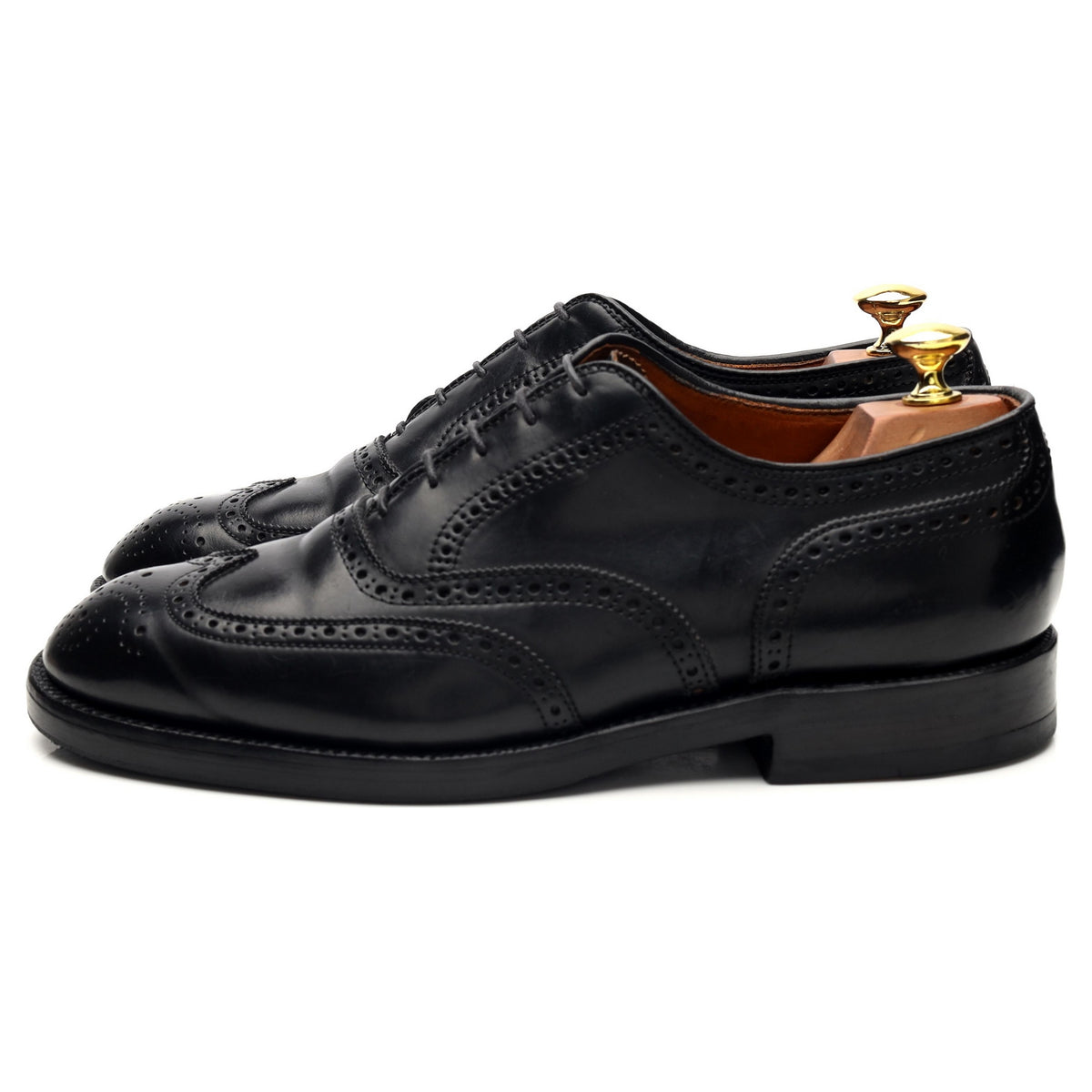 &#39;9741&#39; Black Cordovan Leather Oxford Brogues UK 7 US 8 D