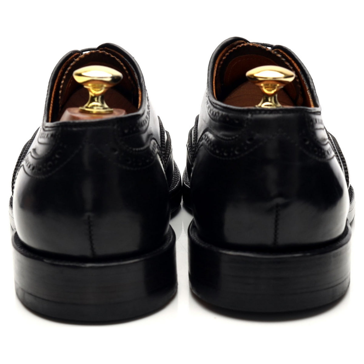 &#39;9741&#39; Black Cordovan Leather Oxford Brogues UK 7 US 8 D