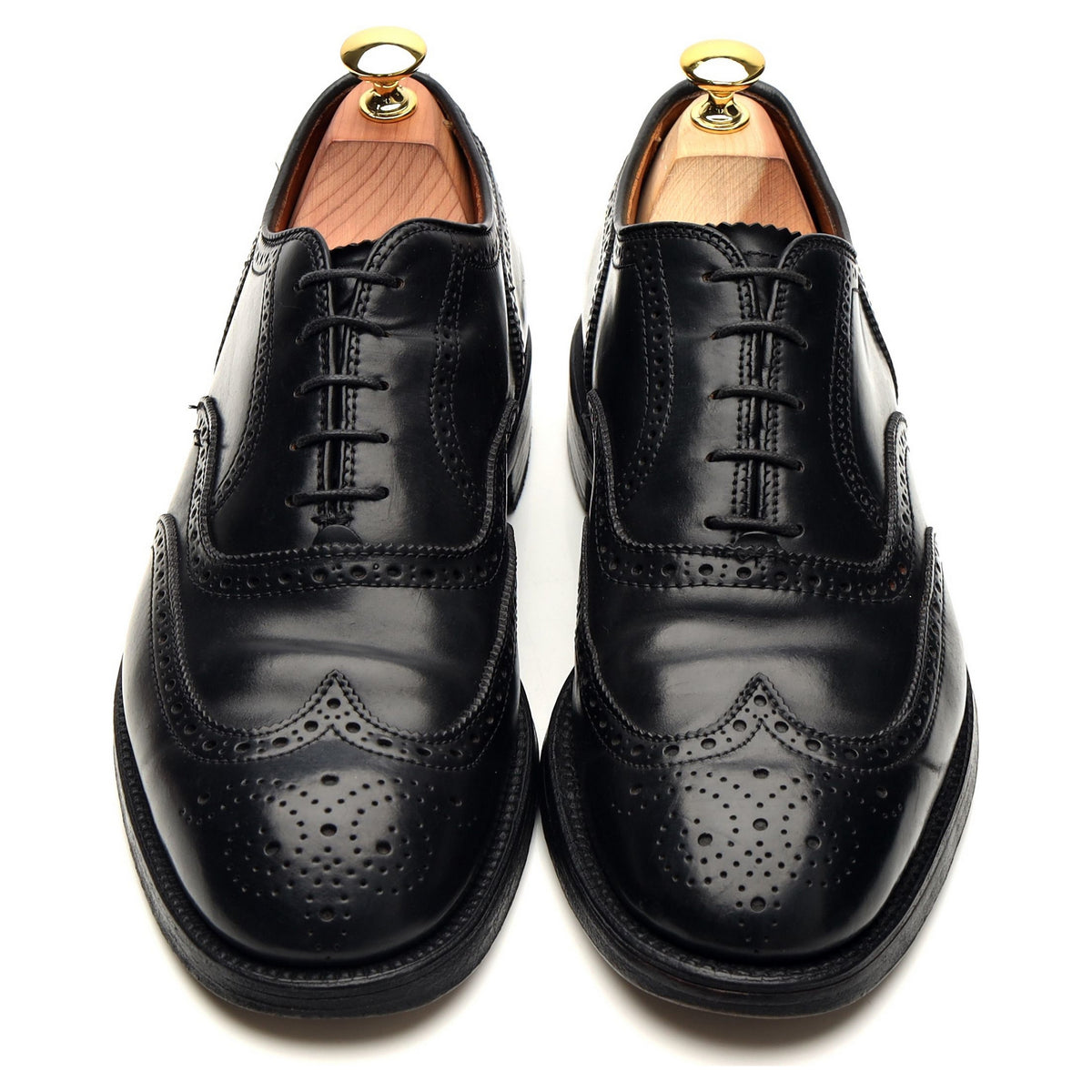 &#39;9741&#39; Black Cordovan Leather Oxford Brogues UK 7 US 8 D