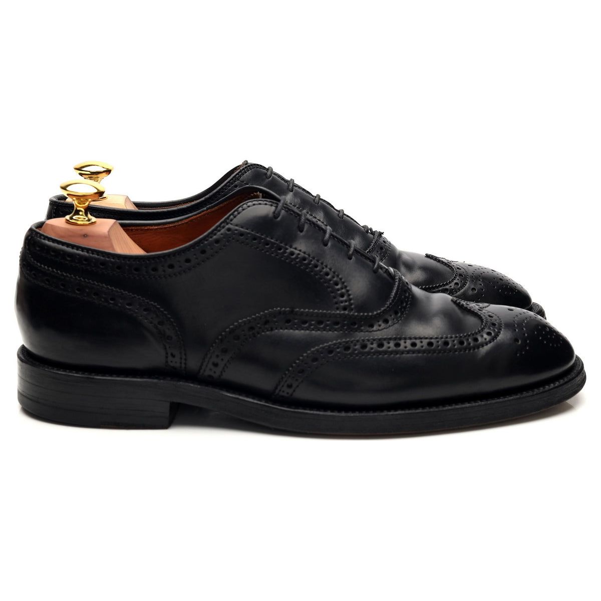 &#39;9741&#39; Black Cordovan Leather Oxford Brogues UK 7 US 8 D