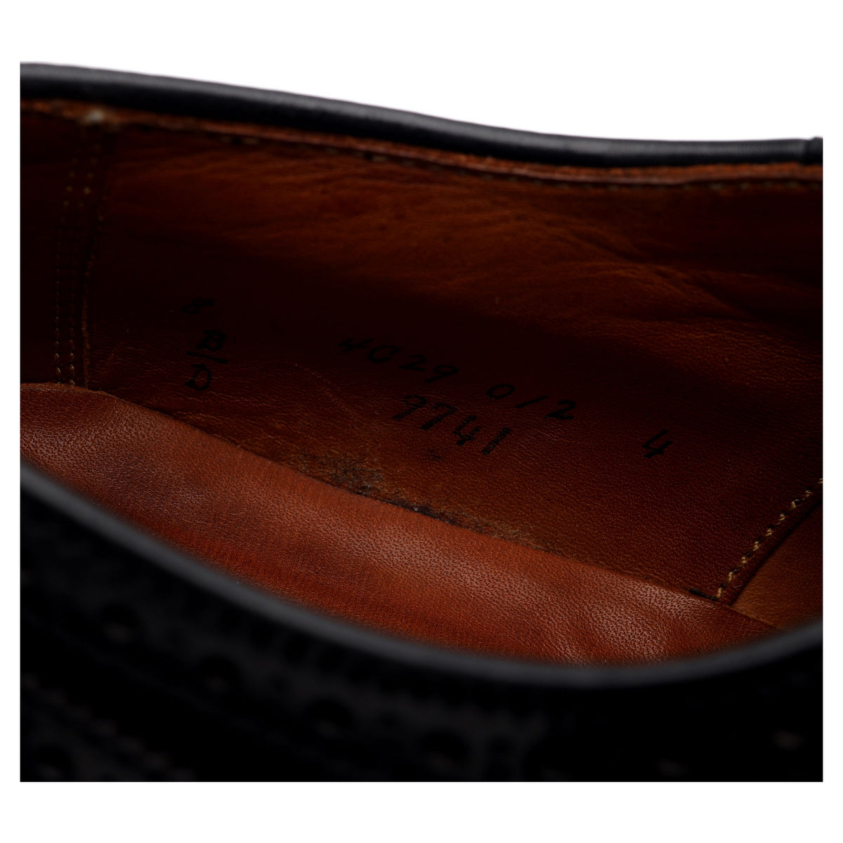 &#39;9741&#39; Black Cordovan Leather Oxford Brogues UK 7 US 8 D