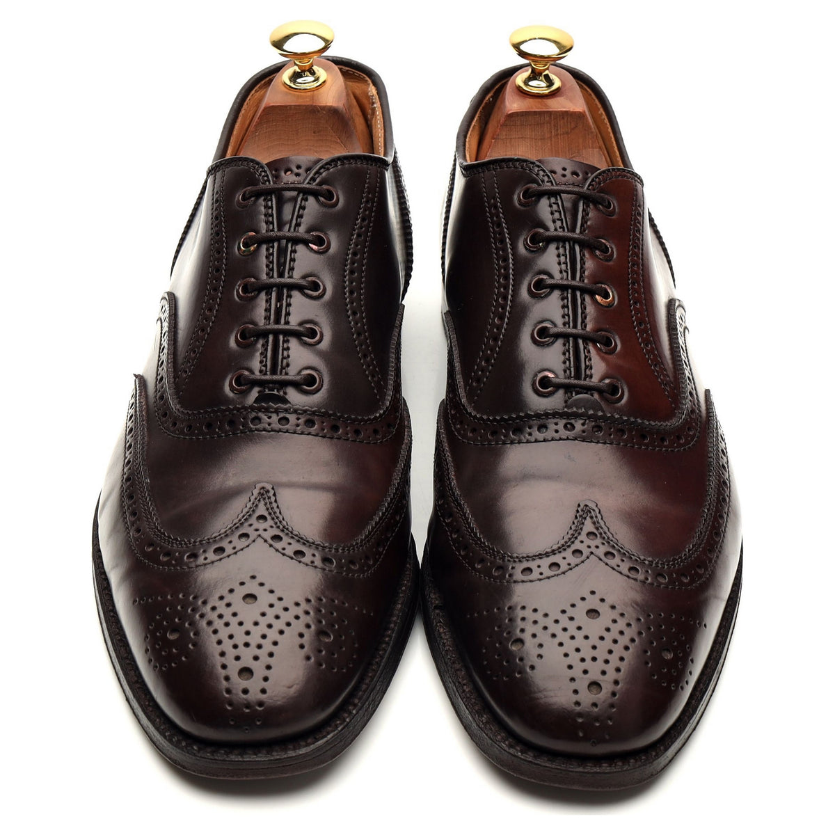 Brooks Brothers &#39;06604&#39; Burgundy Cordovan Leather Oxford Brogues UK 8.5 US 9.5 D