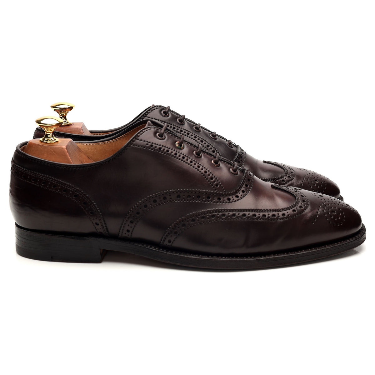 Brooks Brothers &#39;06604&#39; Burgundy Cordovan Leather Oxford Brogues UK 8.5 US 9.5 D