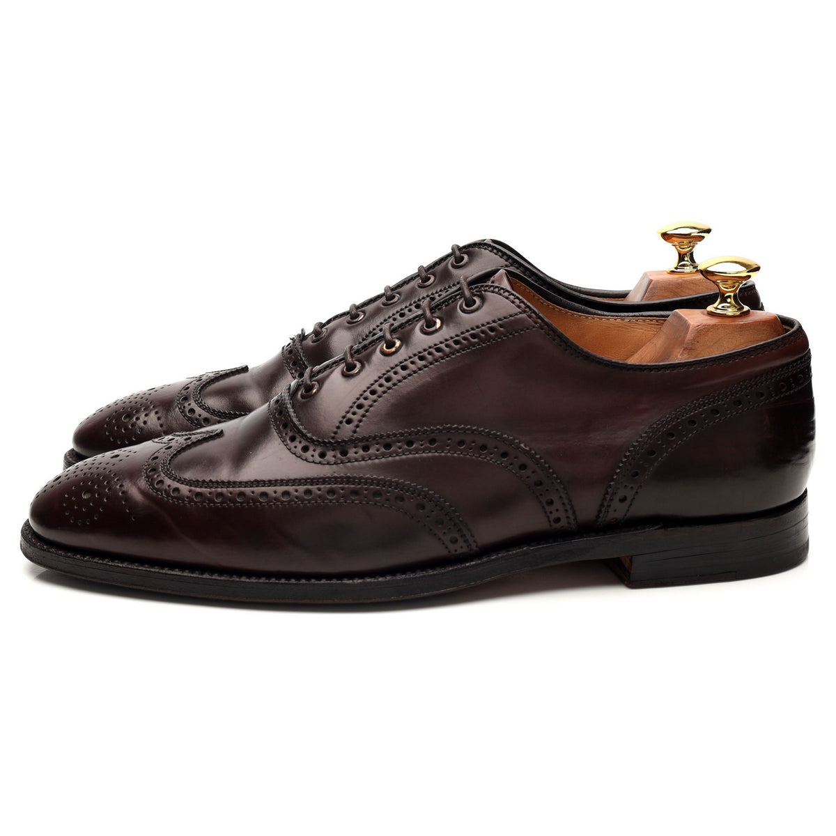 Brooks Brothers &#39;06604&#39; Burgundy Cordovan Leather Oxford Brogues UK 8.5 US 9.5 D