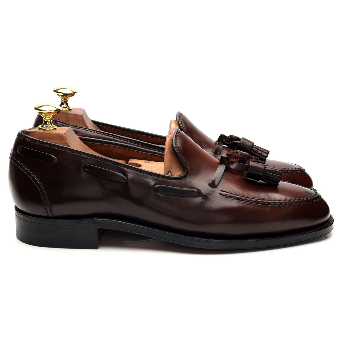 Burgundy Cordovan Leather Tassel Loafers UK 7 US 8 D