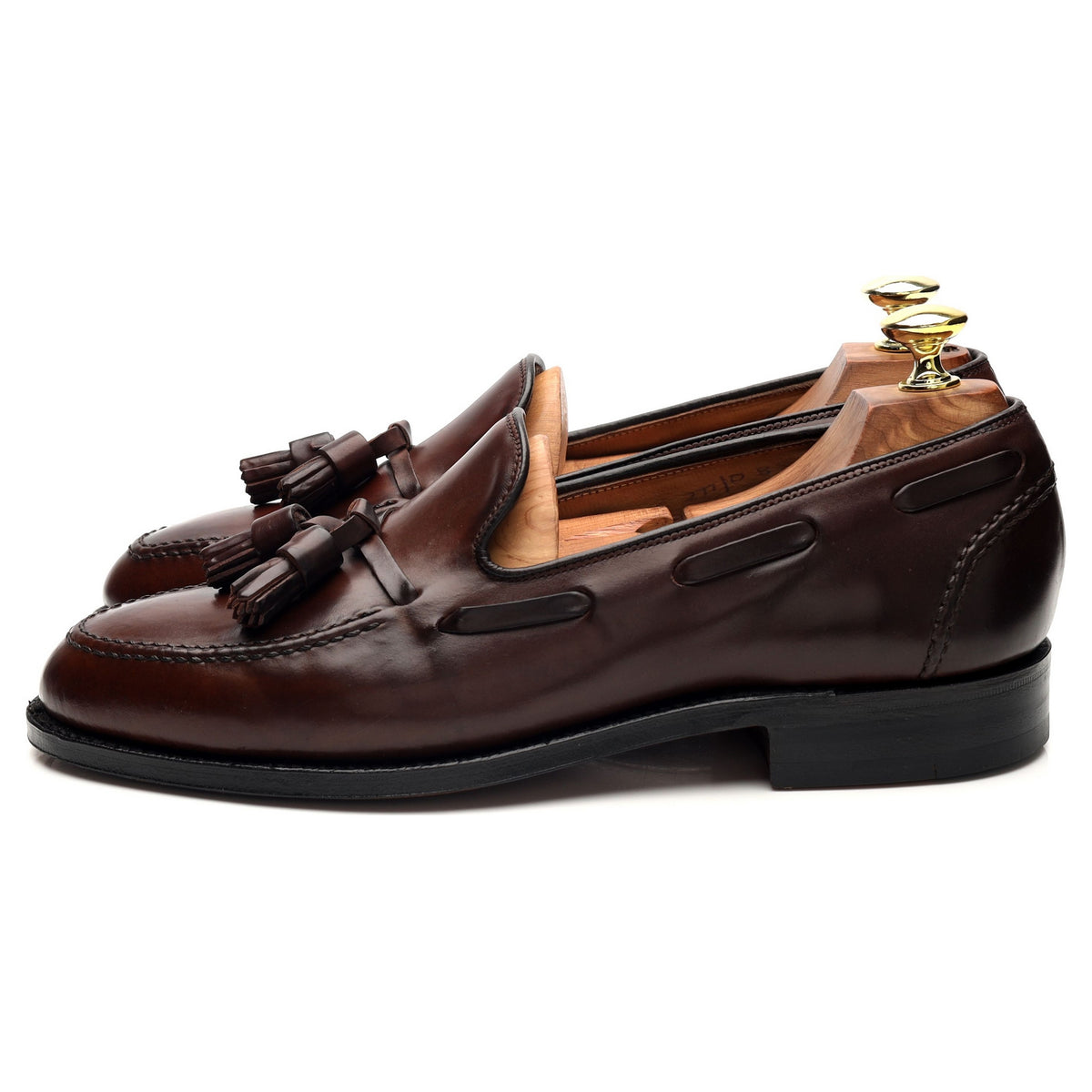 Burgundy Cordovan Leather Tassel Loafers UK 7 US 8 D