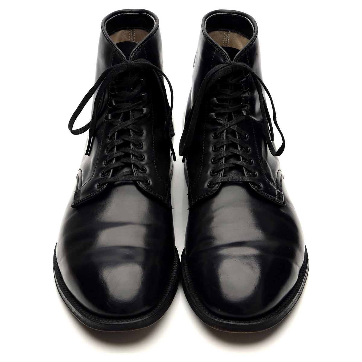 &#39;45677H&#39; Black Cordovan Leather Boots UK 10.5 US 11 D