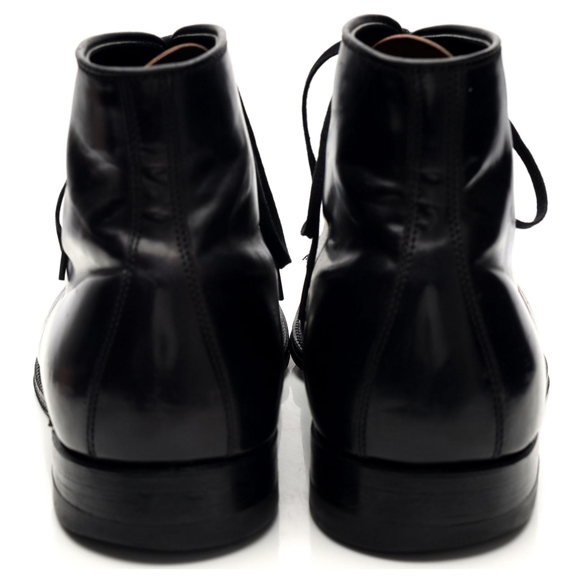 &#39;45677H&#39; Black Cordovan Leather Boots UK 10.5 US 11 D