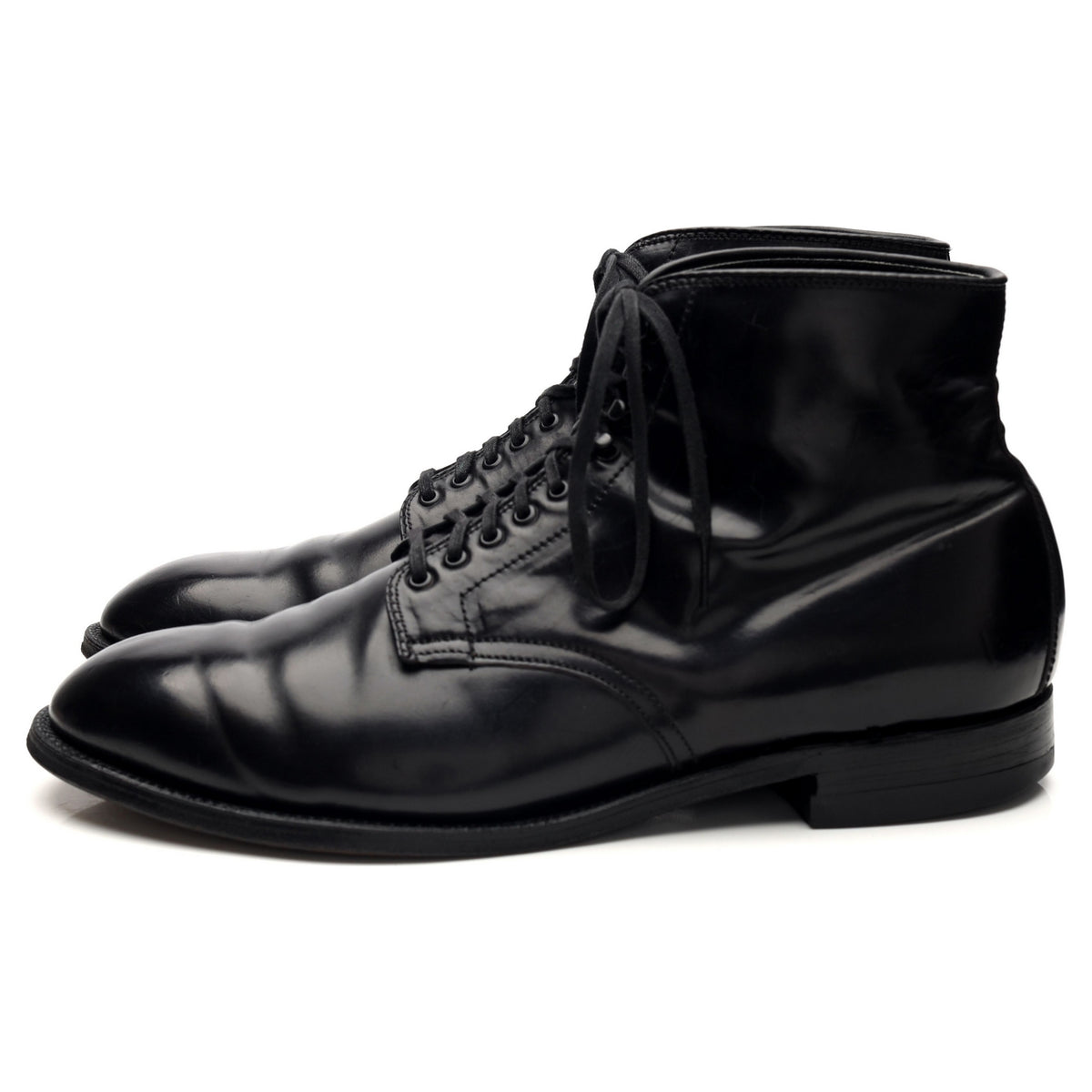 &#39;45677H&#39; Black Cordovan Leather Boots UK 10.5 US 11 D