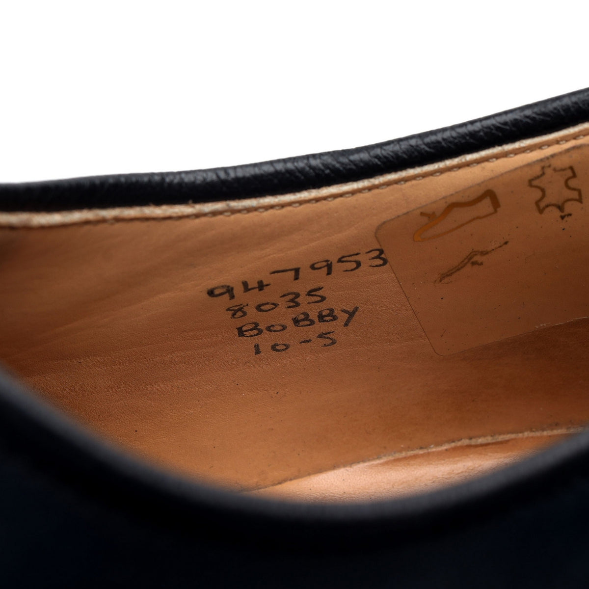 &#39;Bobby&#39; Navy Blue Cordovan Leather Derby UK 10