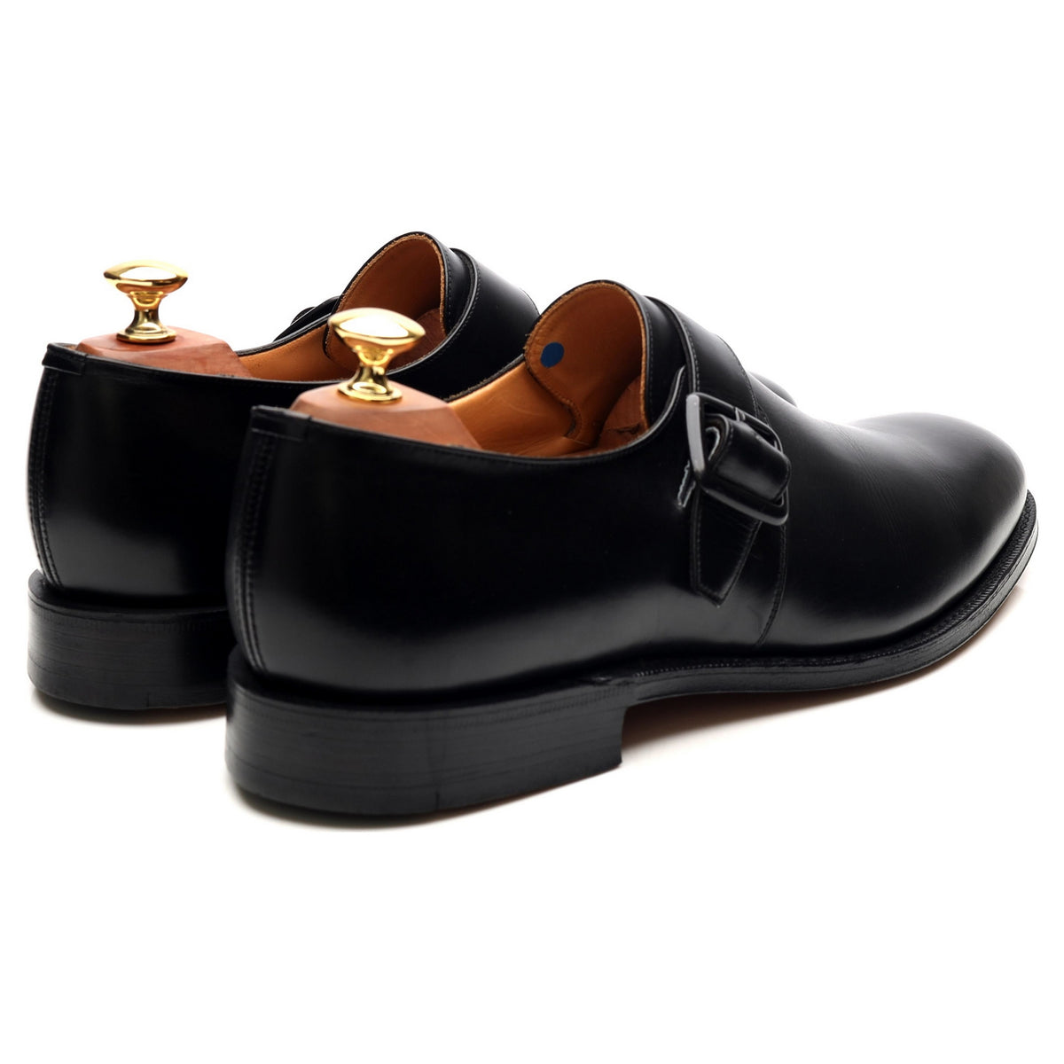 &#39;Abington&#39; Black Leather Monk Strap UK 9 G