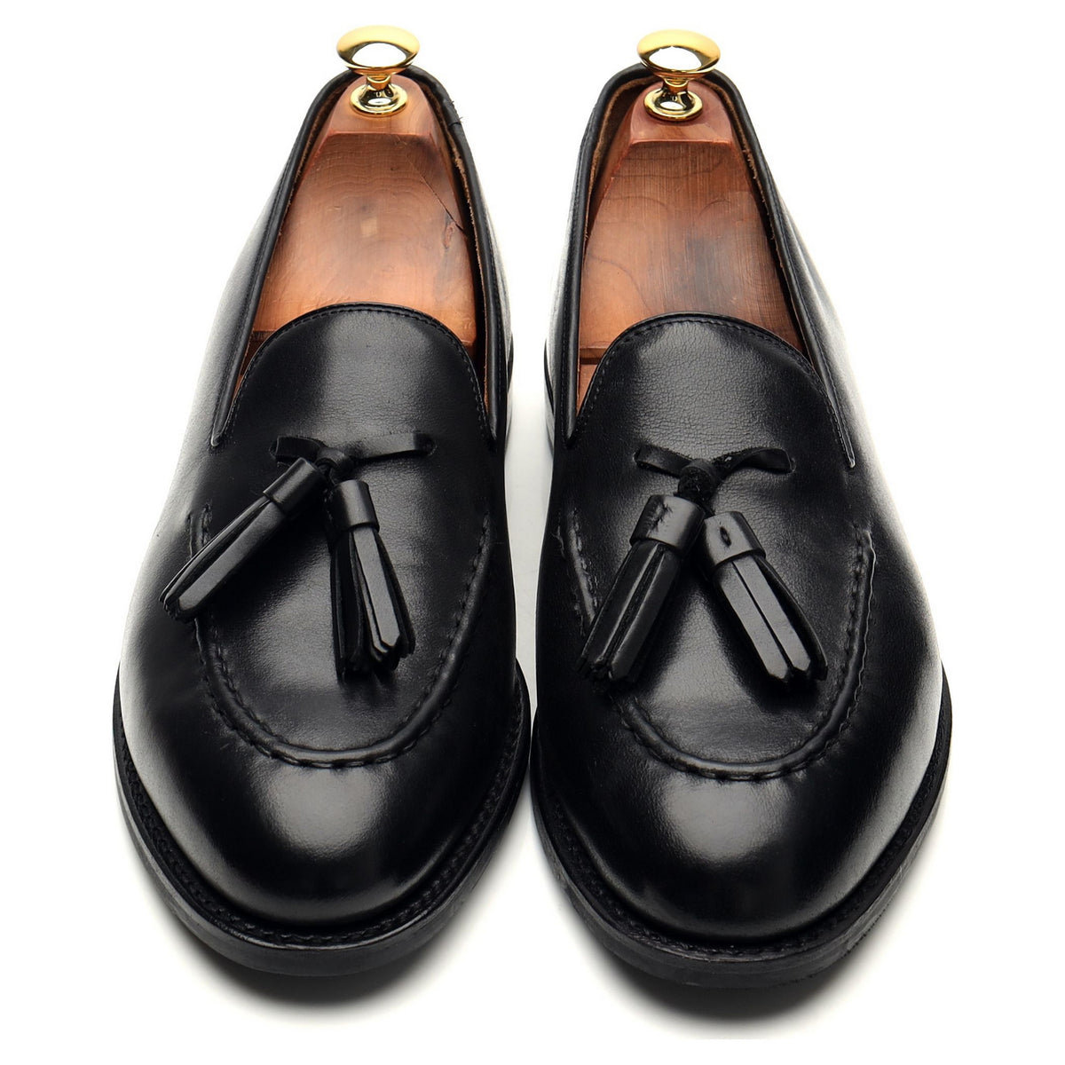 &#39;Merle&#39; Black Leather Tassel Loafers UK 9.5 E