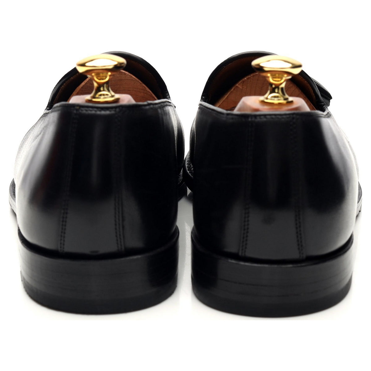&#39;Merle&#39; Black Leather Tassel Loafers UK 9.5 E