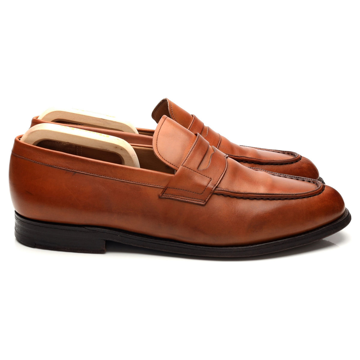 &#39;Darwin&#39; Tan Brown Leather Loafers UK 9.5 G