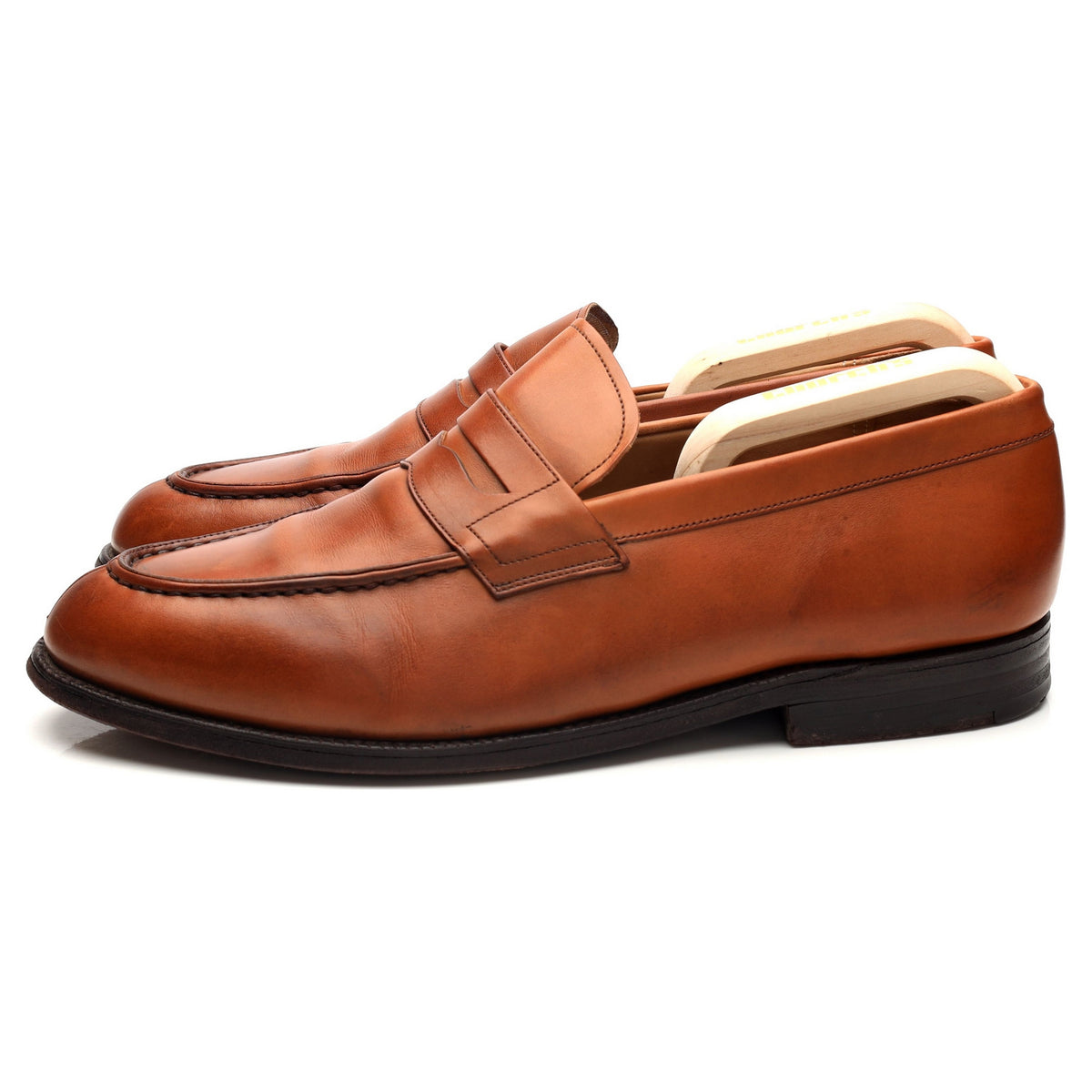 &#39;Darwin&#39; Tan Brown Leather Loafers UK 9.5 G