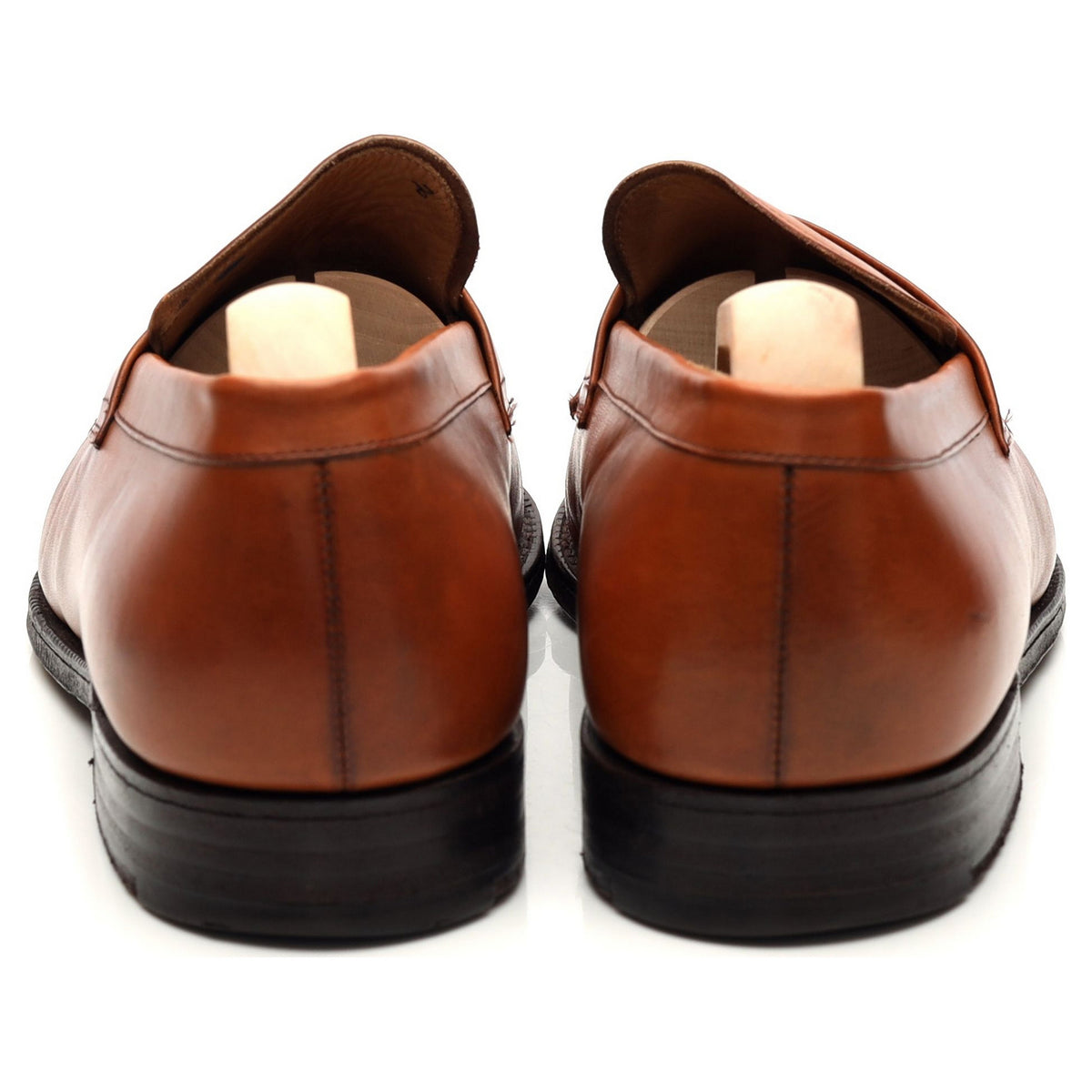&#39;Darwin&#39; Tan Brown Leather Loafers UK 9.5 G