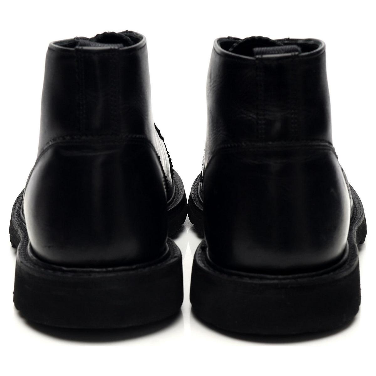 &#39;Ethan&#39; Black Leather Monkey Boots UK 10