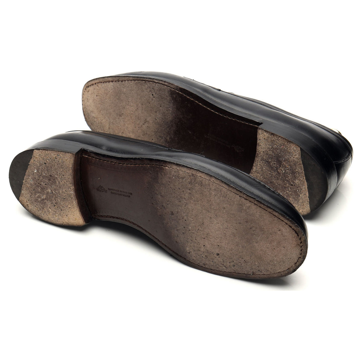 &#39;Charles&#39; Black Leather Loafers UK 11